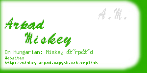 arpad miskey business card